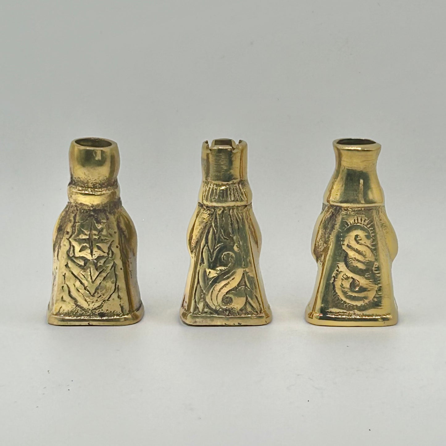 Brass Figural Wisemen Candle Holders