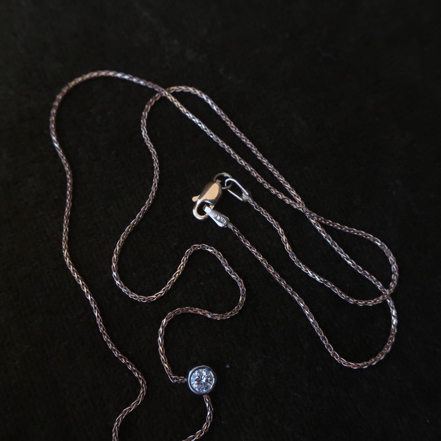 Simple Solitaire Diamond Necklace