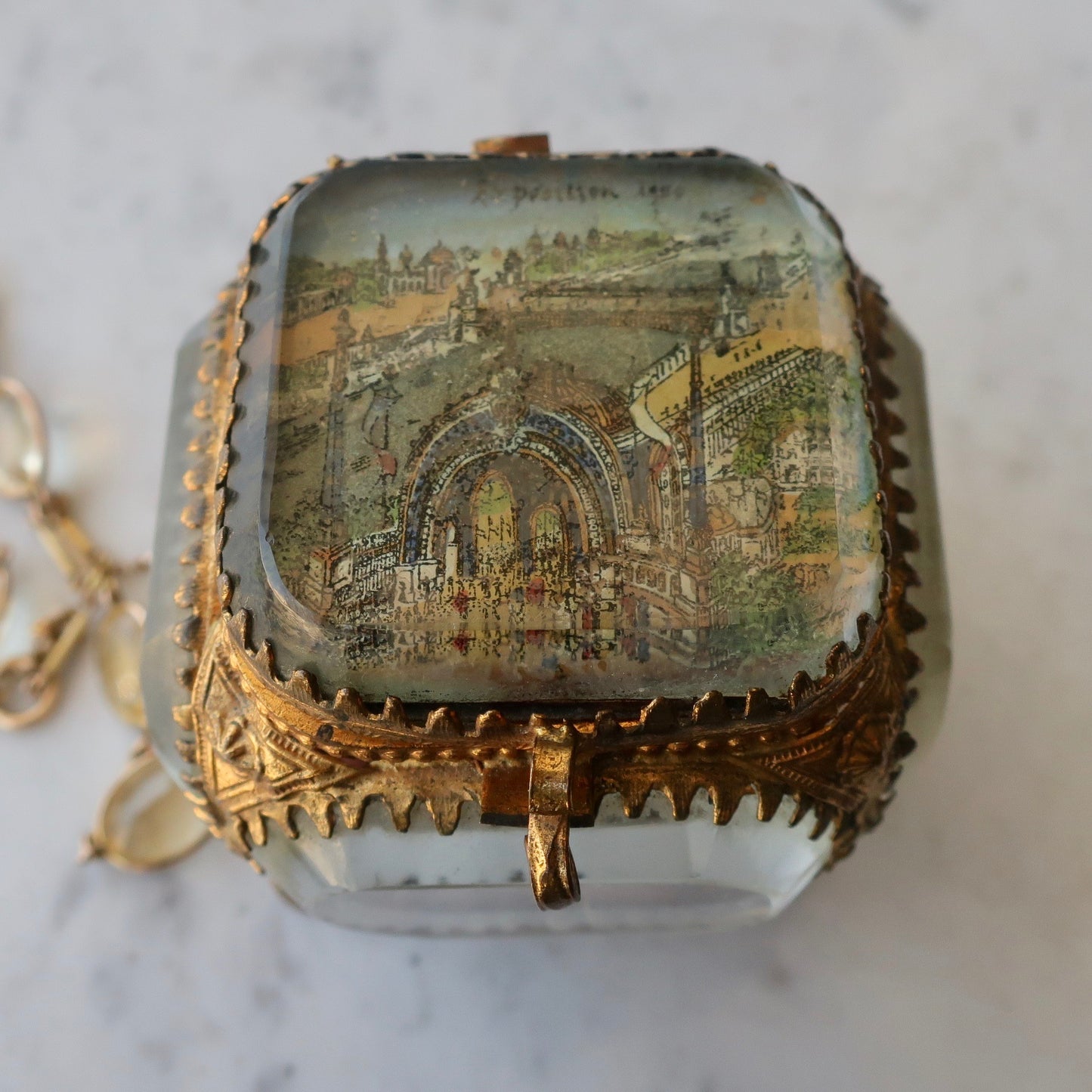 Antique World's Fair Exposition Jewelry Box