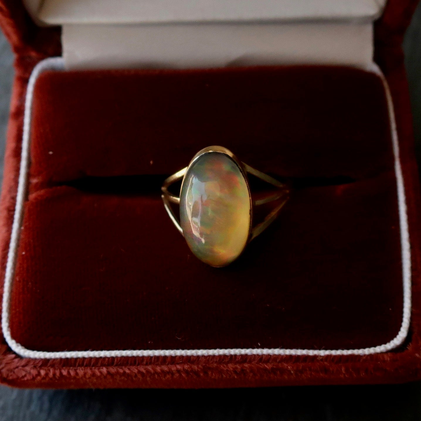 Vintage Jelly Opal Ring