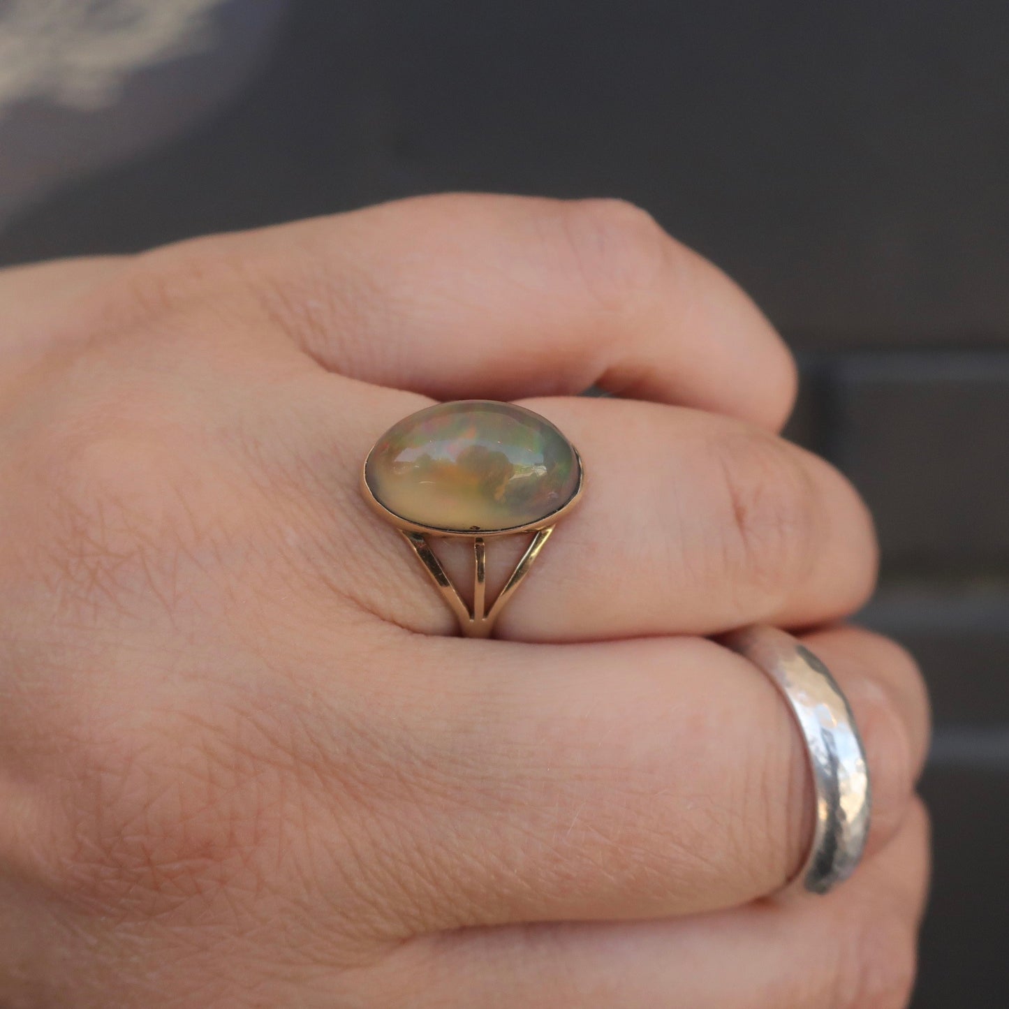 Vintage Jelly Opal Ring