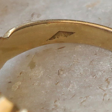Vintage Deco Modern 18kt Diamond Band
