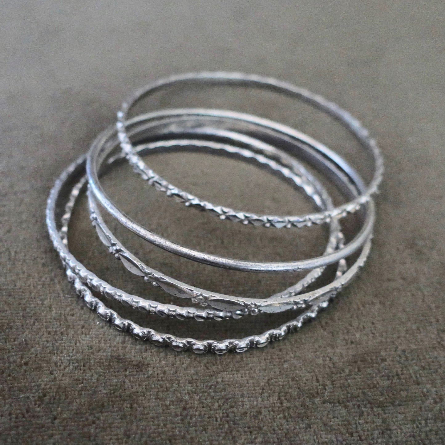 Sterling Silver Bracelet Stack