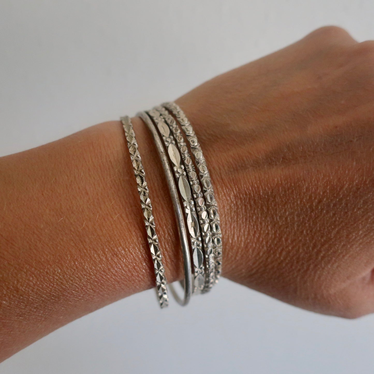 Sterling Silver Bracelet Stack