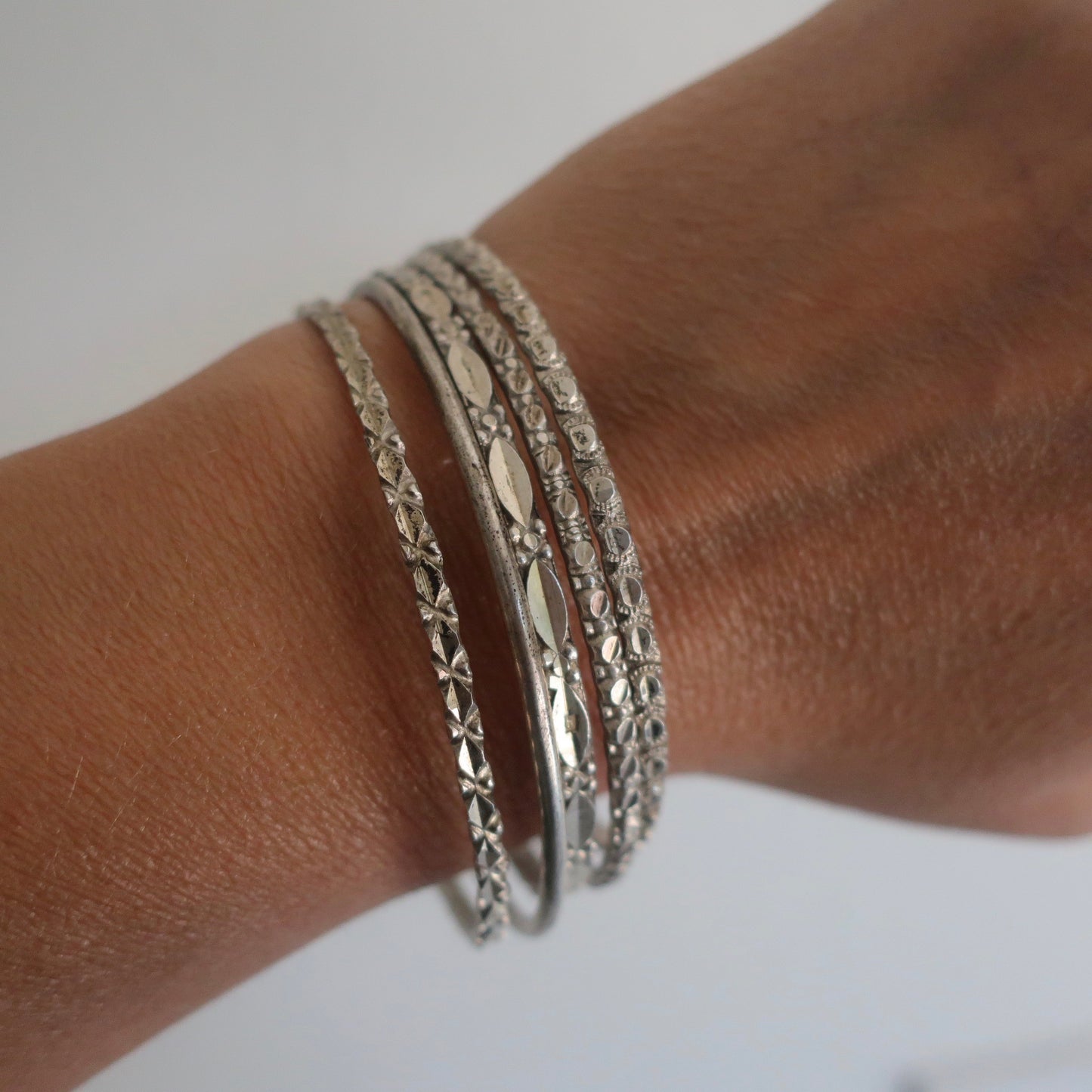 Sterling Silver Bracelet Stack