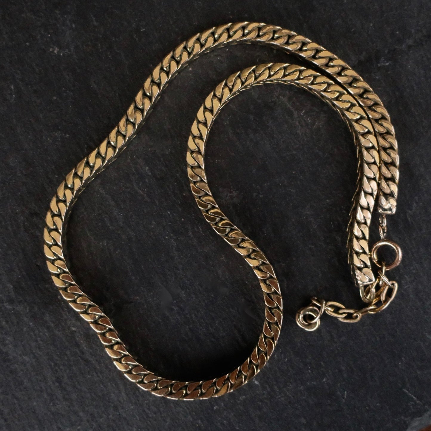 Rare Vintage Heavy Gold Filled Box Chain Necklace