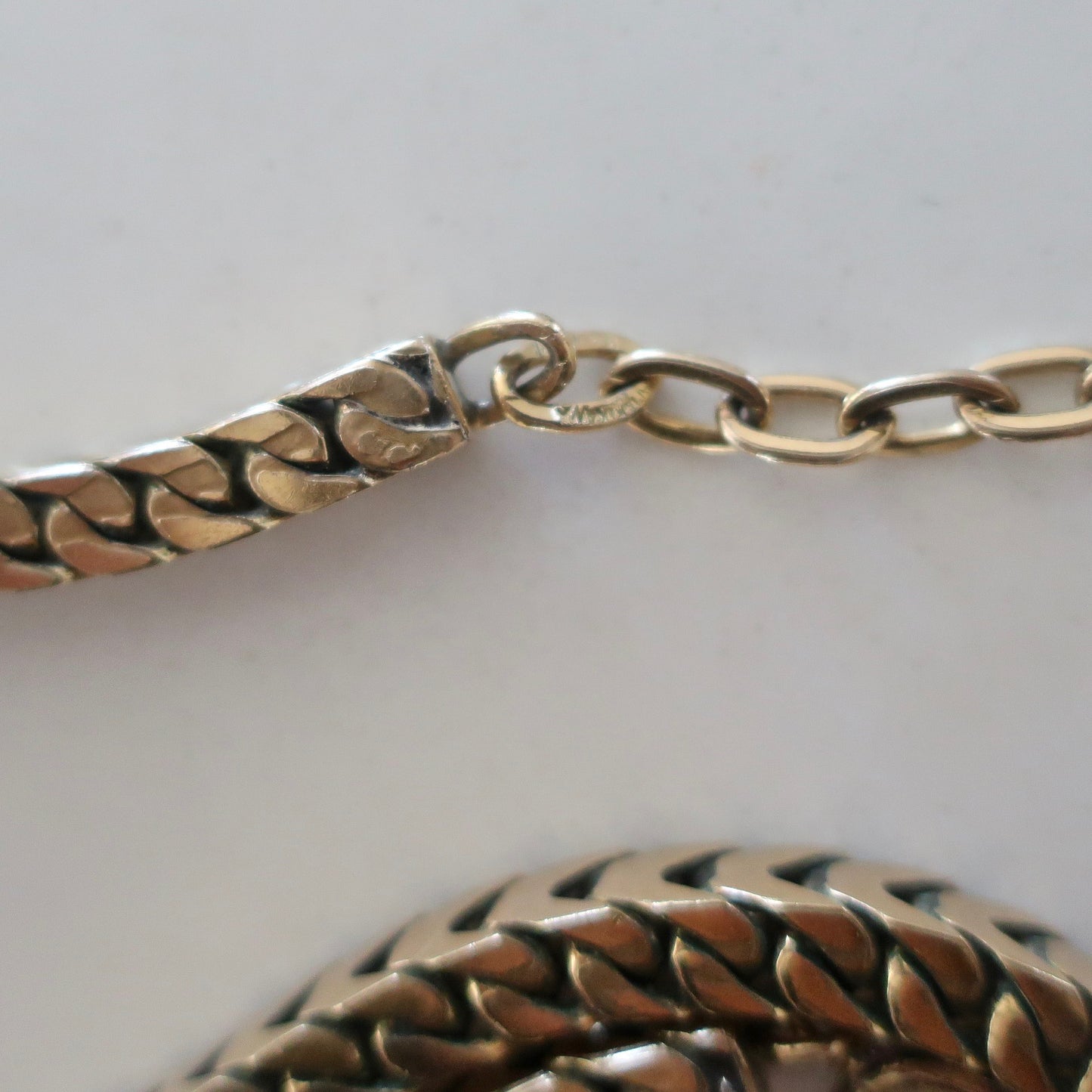 Rare Vintage Heavy Gold Filled Box Chain Necklace