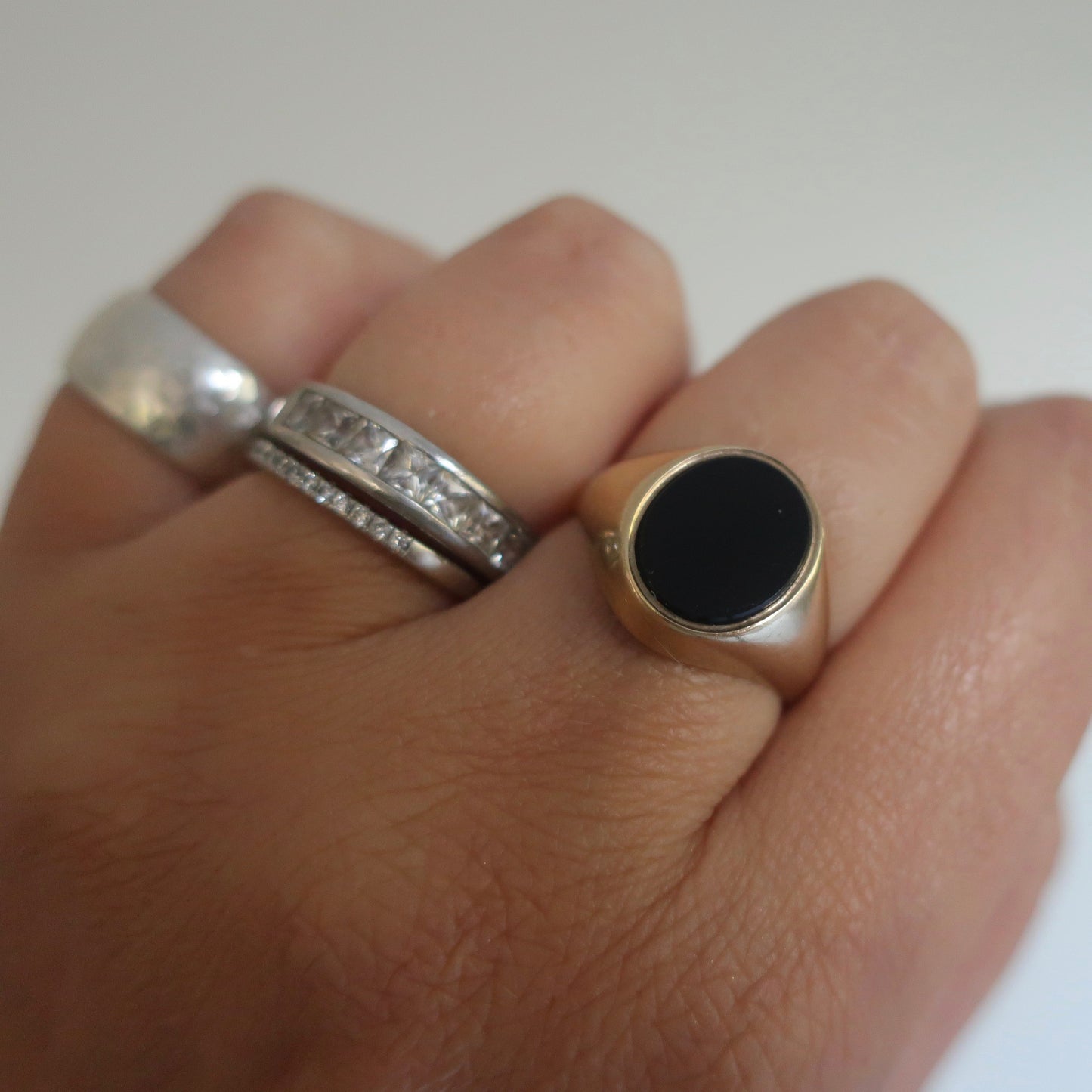 Vintage Onyx and Gold Signet Ring