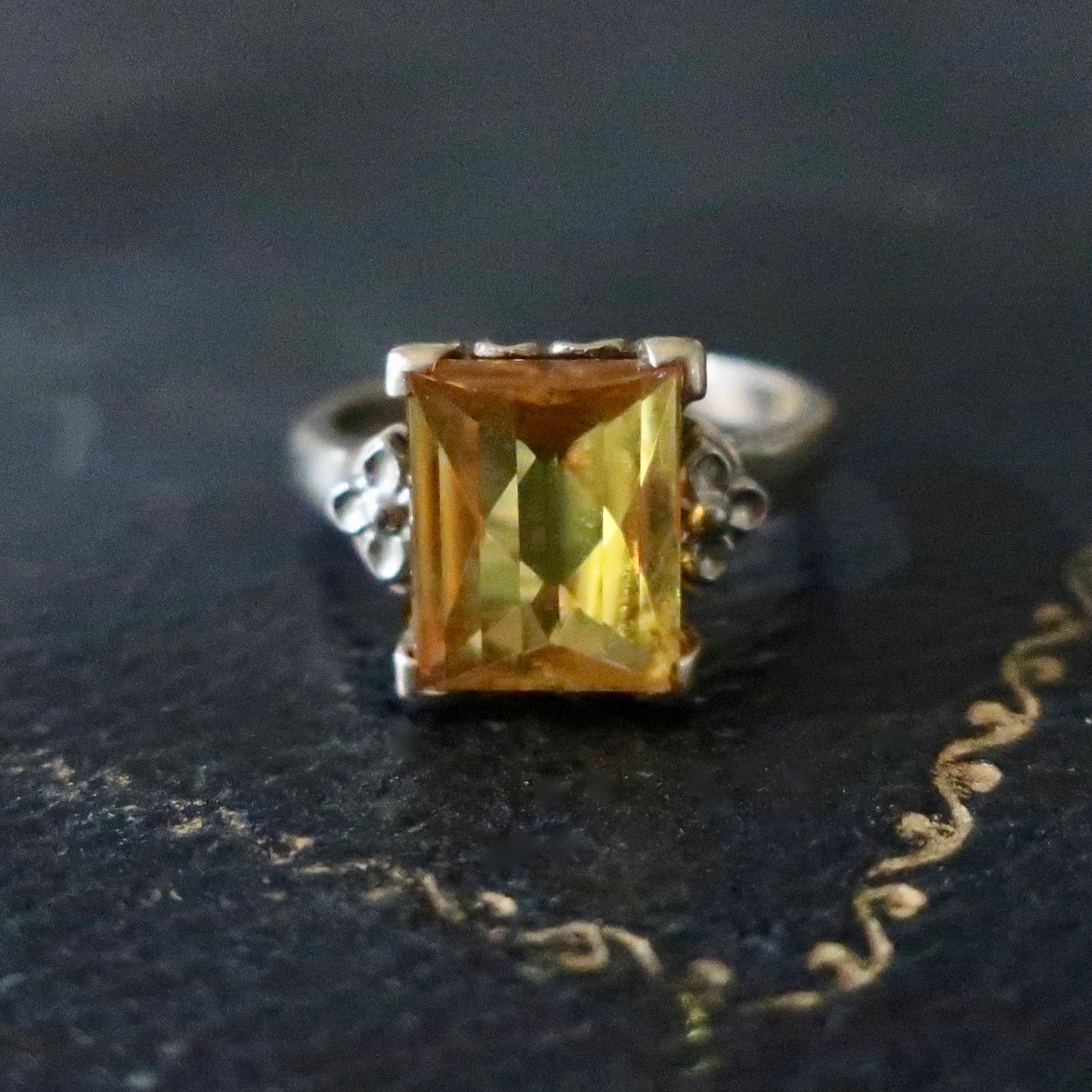 Vintage Citrine Statement Ring