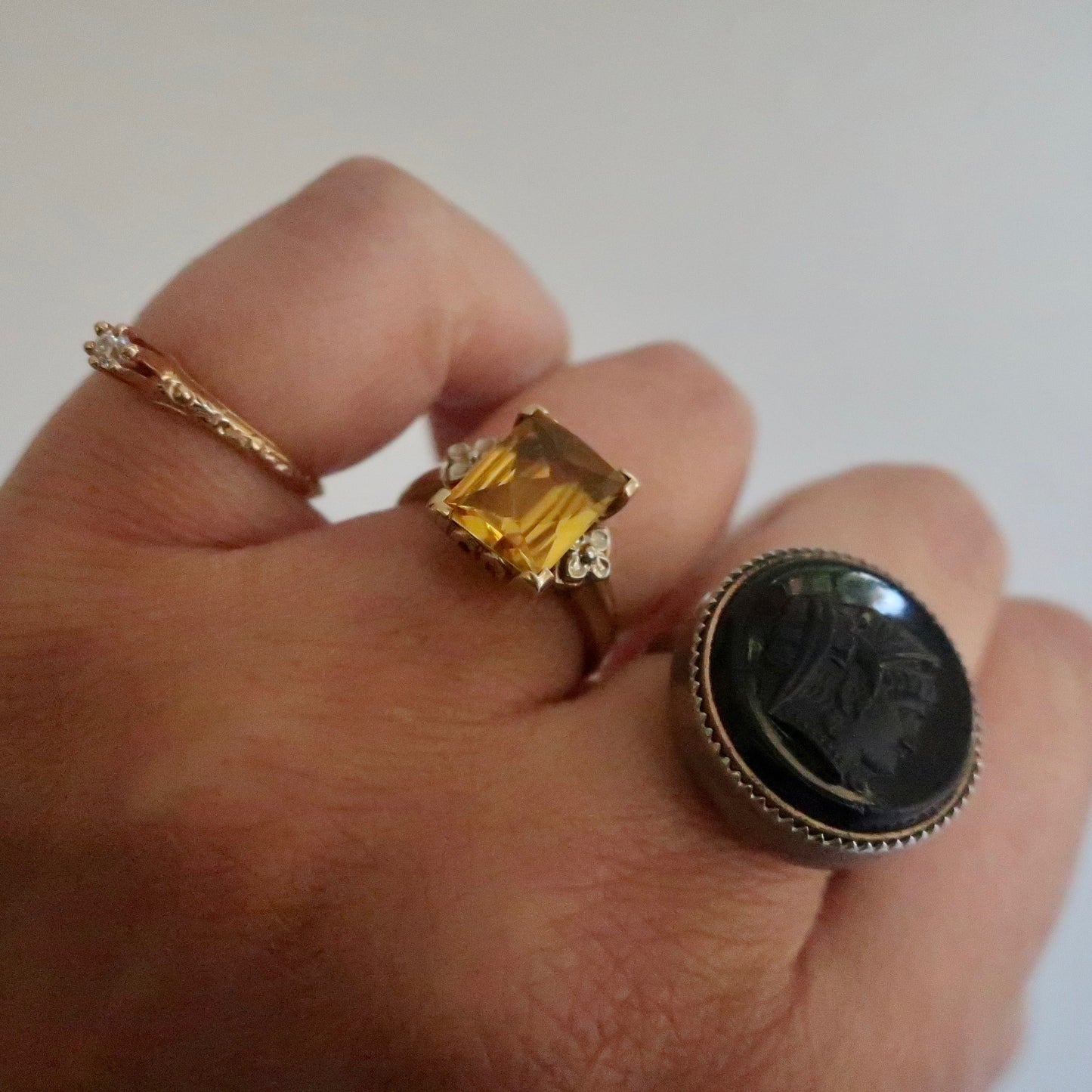 Vintage Citrine Statement Ring