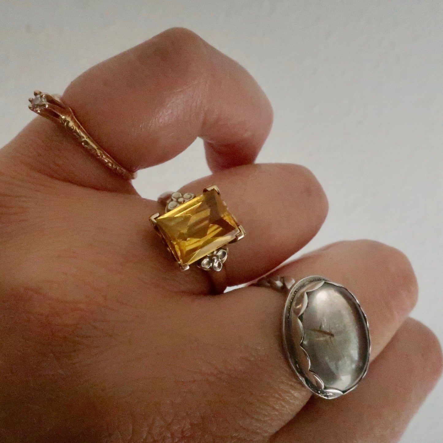 Vintage Citrine Statement Ring