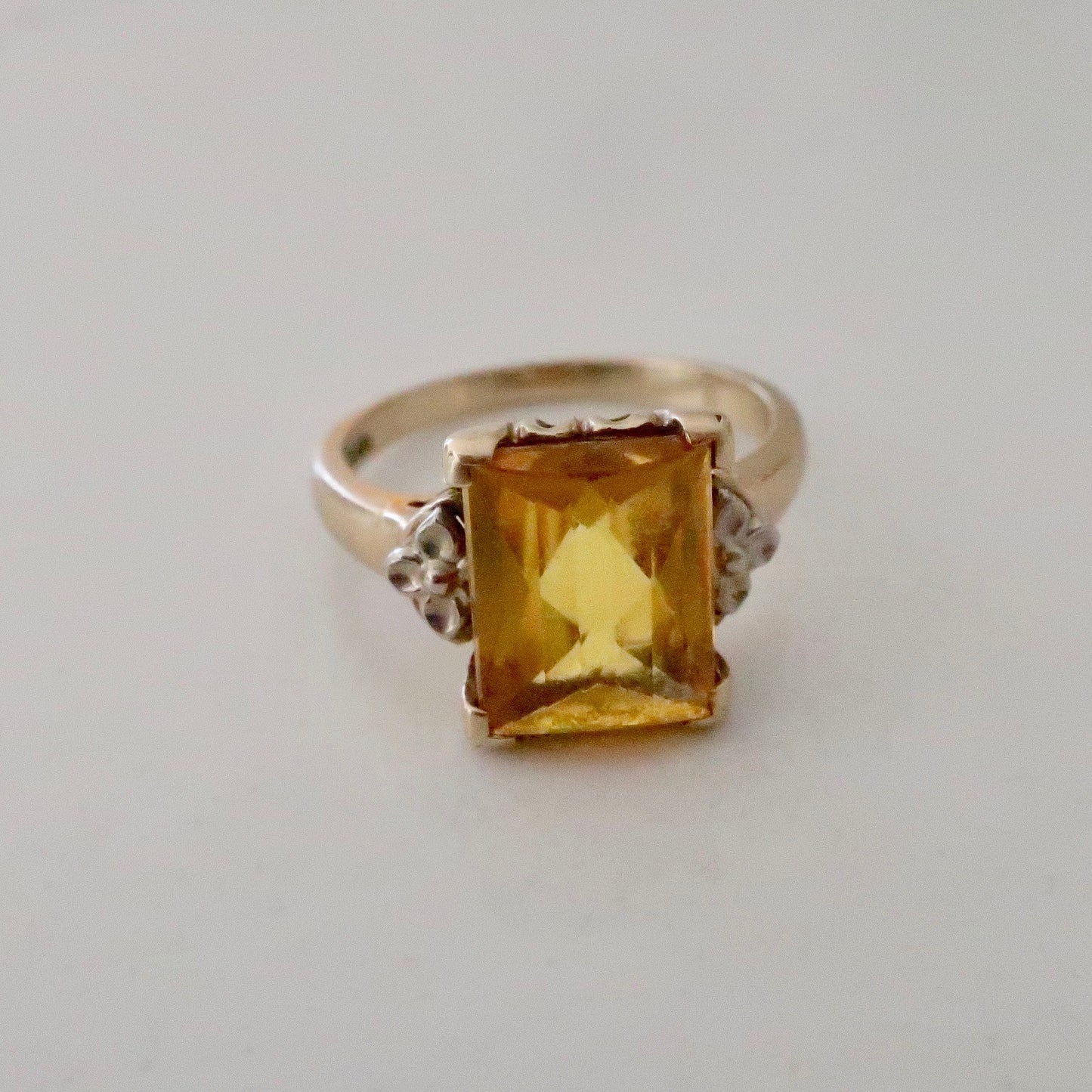 Vintage Citrine Statement Ring