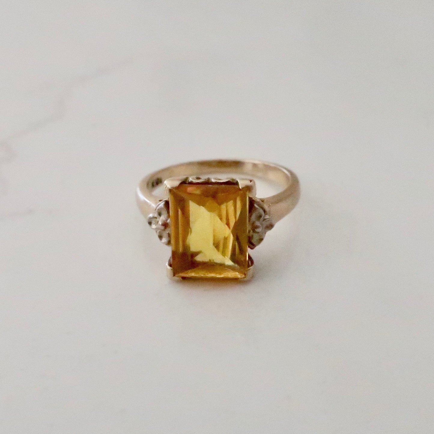 Vintage Citrine Statement Ring