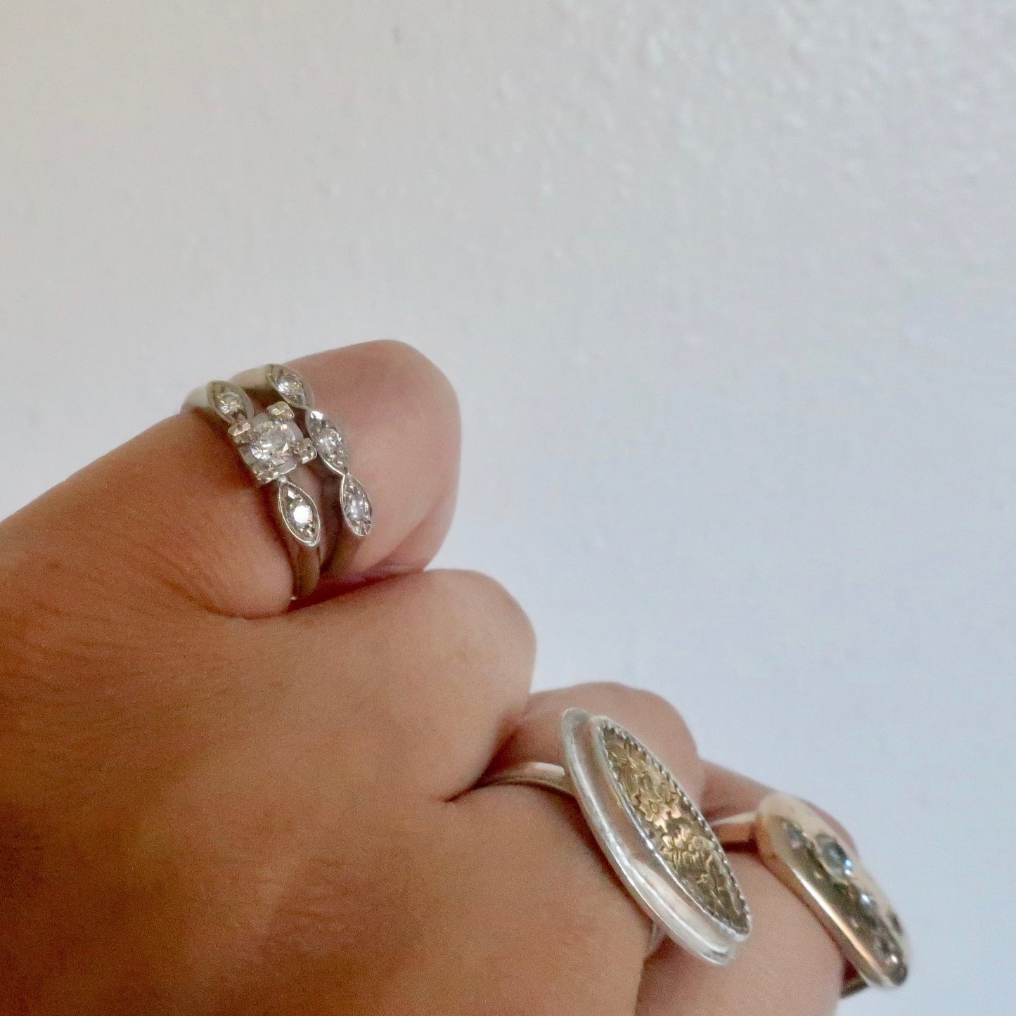 Vintage Diamond Wedding Set