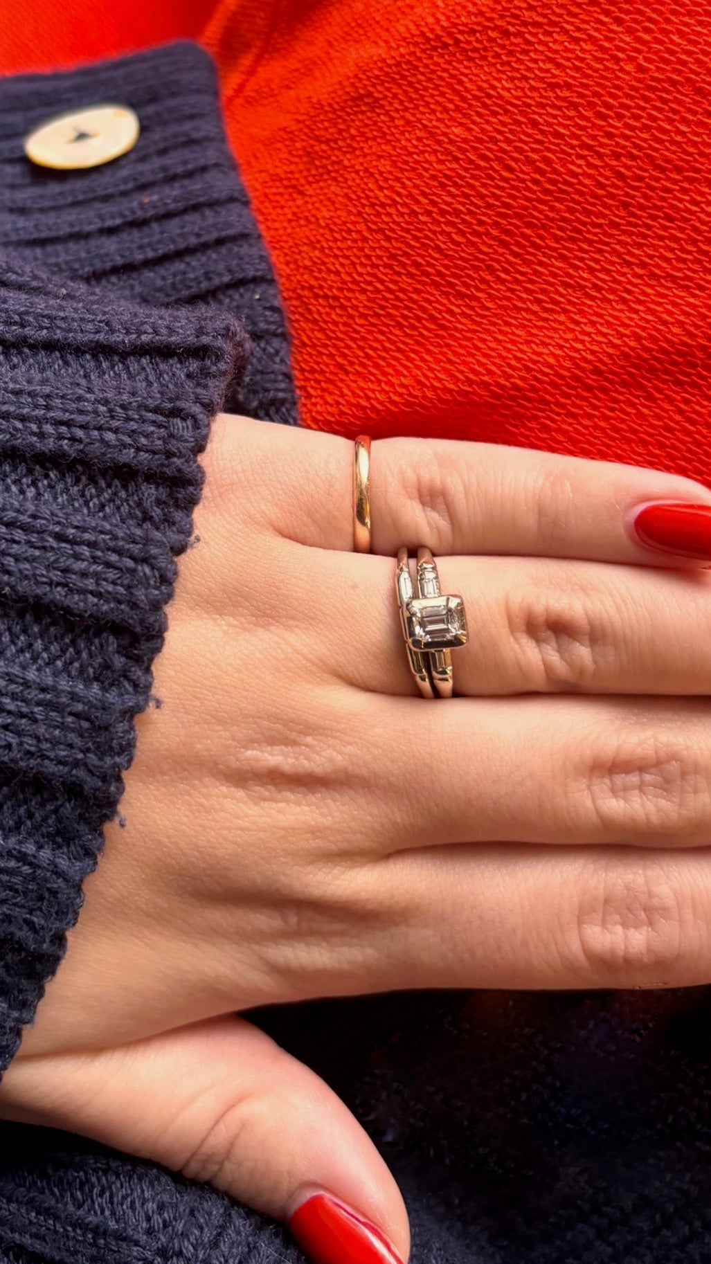 Vintage Emerald Cut Diamond Ring