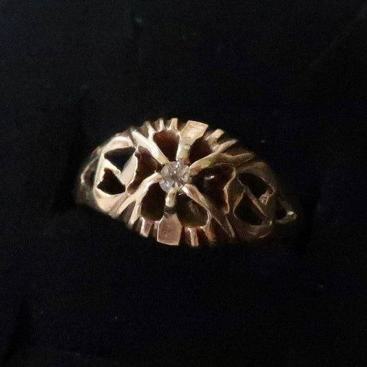 Antique Victorian Belcher Set Diamond Ring
