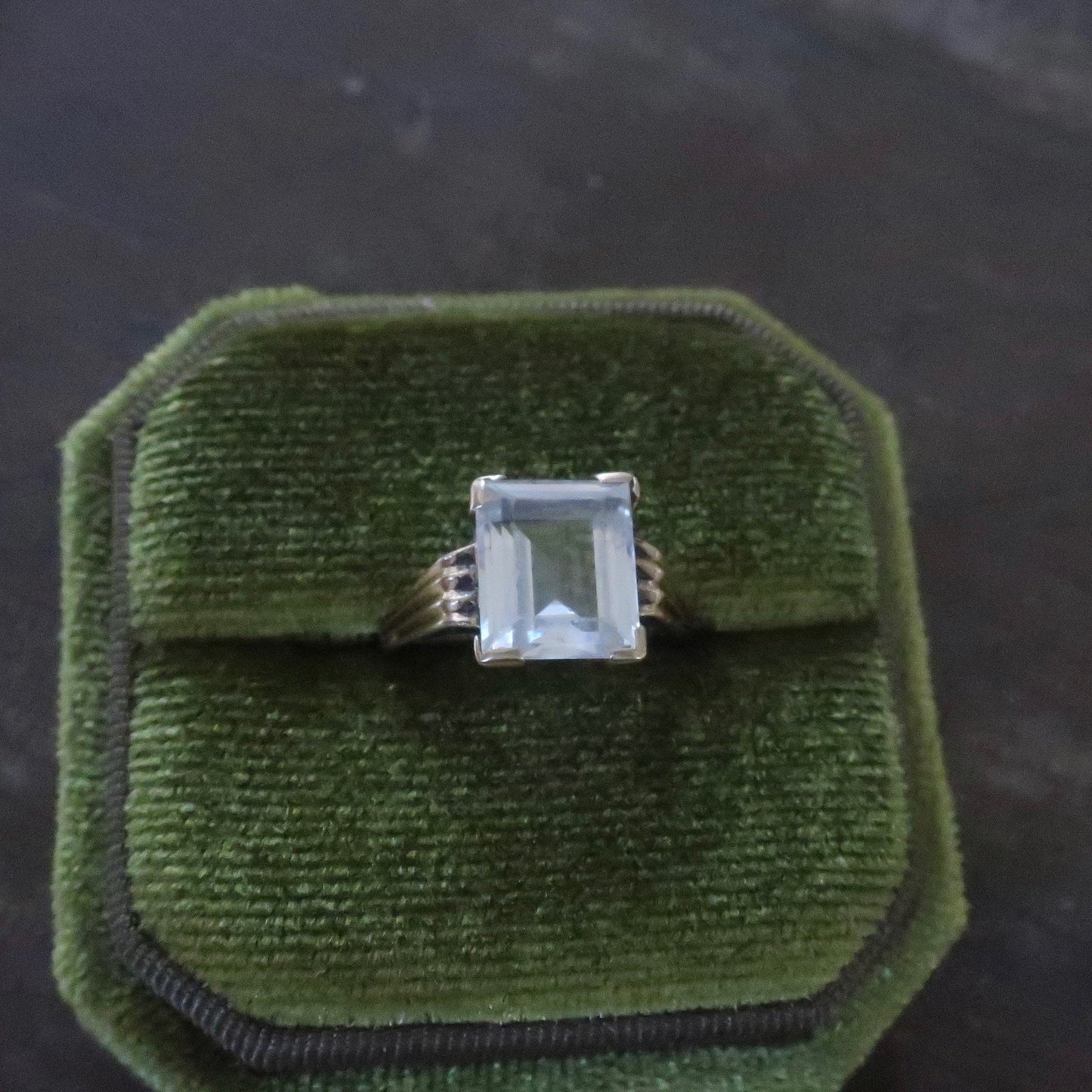Vintage Rock Crystal Art Deco Ring