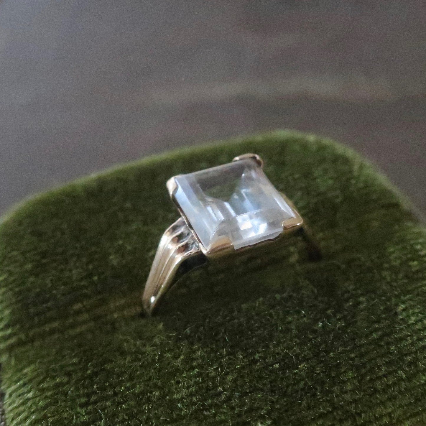 Vintage Rock Crystal Art Deco Ring