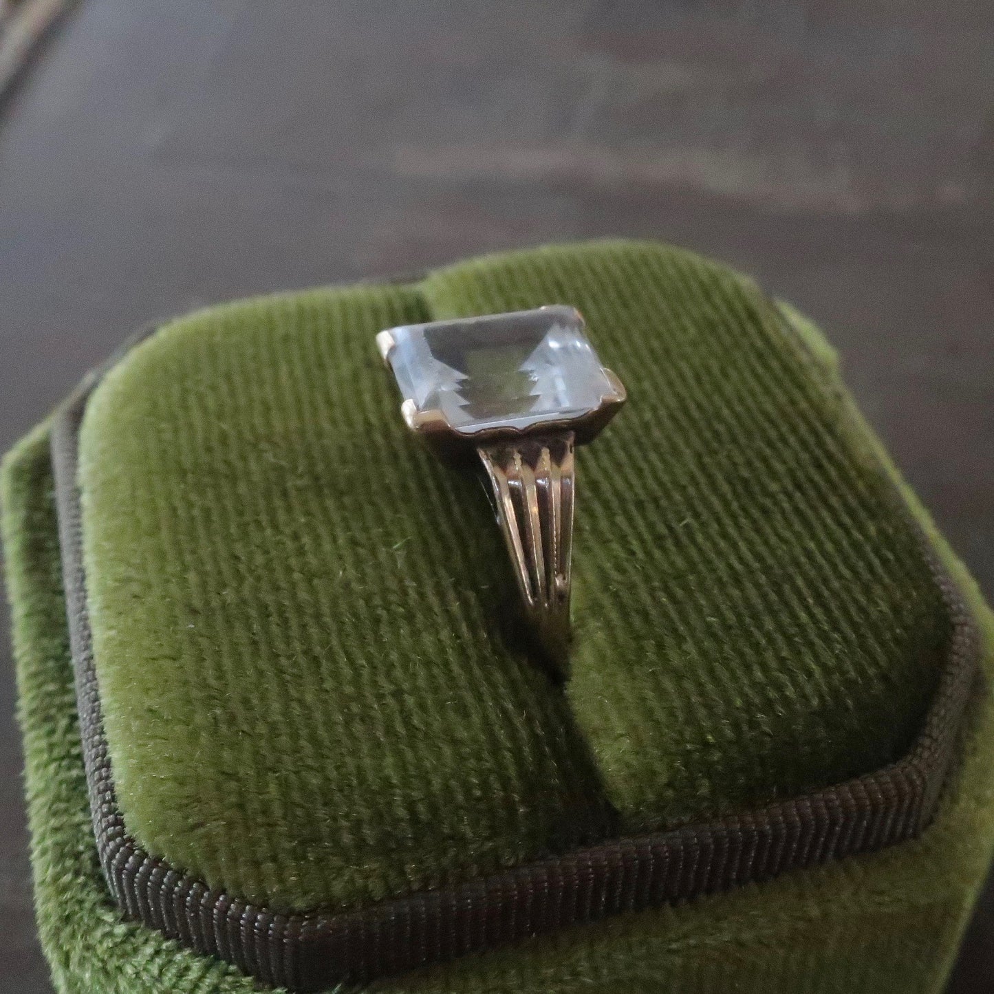 Vintage Rock Crystal Art Deco Ring