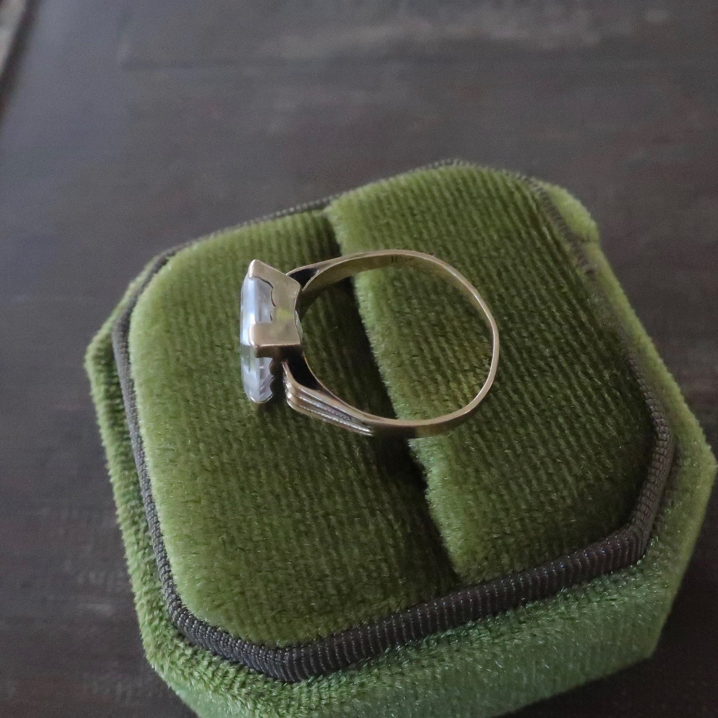 Vintage Rock Crystal Art Deco Ring