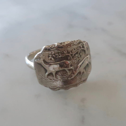 Antique Inspired Norwegian Cufflink Ring