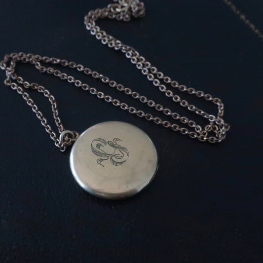 Antique Edwardian G Engraved Locket