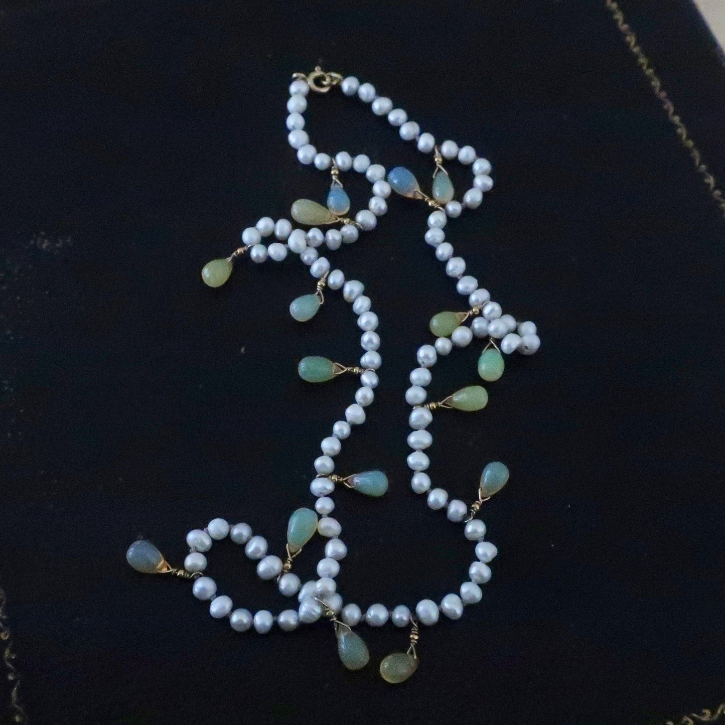 Fresh Water Pearl and Opal Necklace