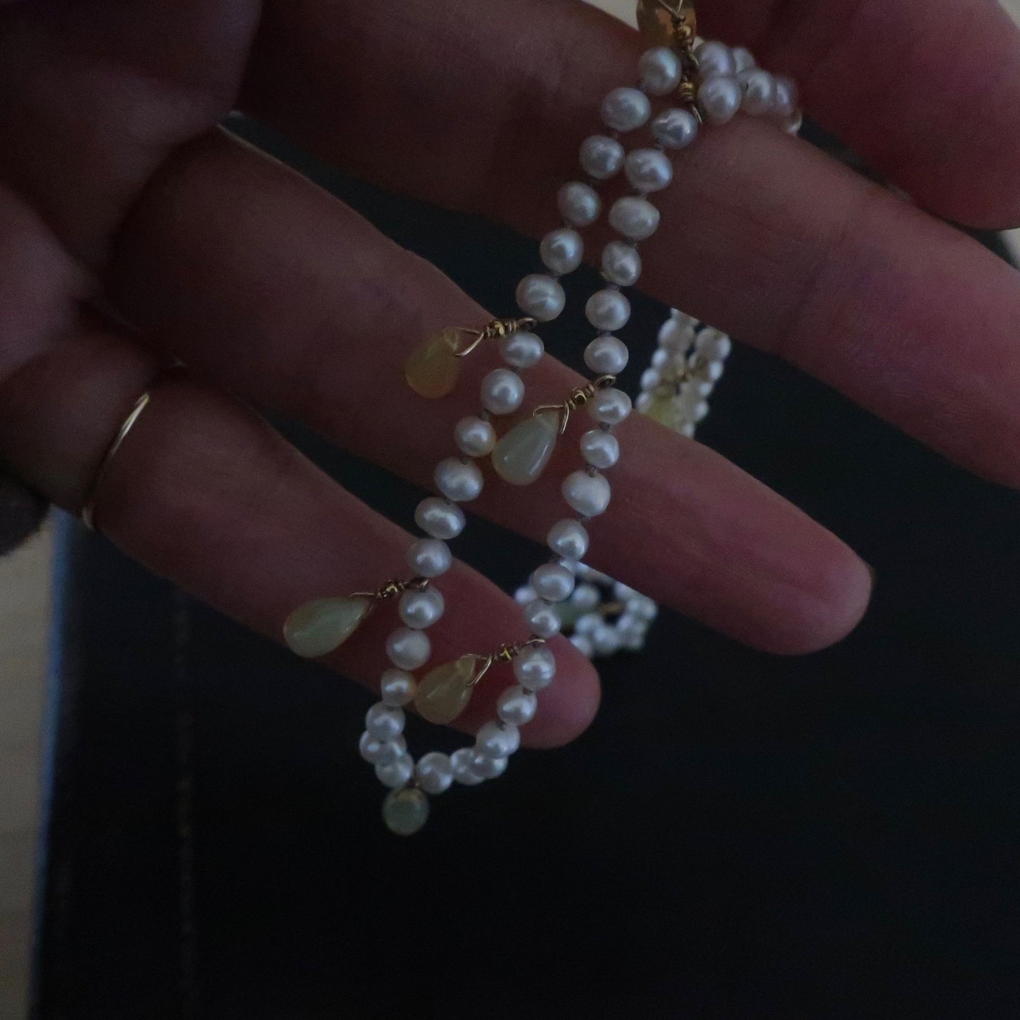 Fresh Water Pearl and Opal Necklace