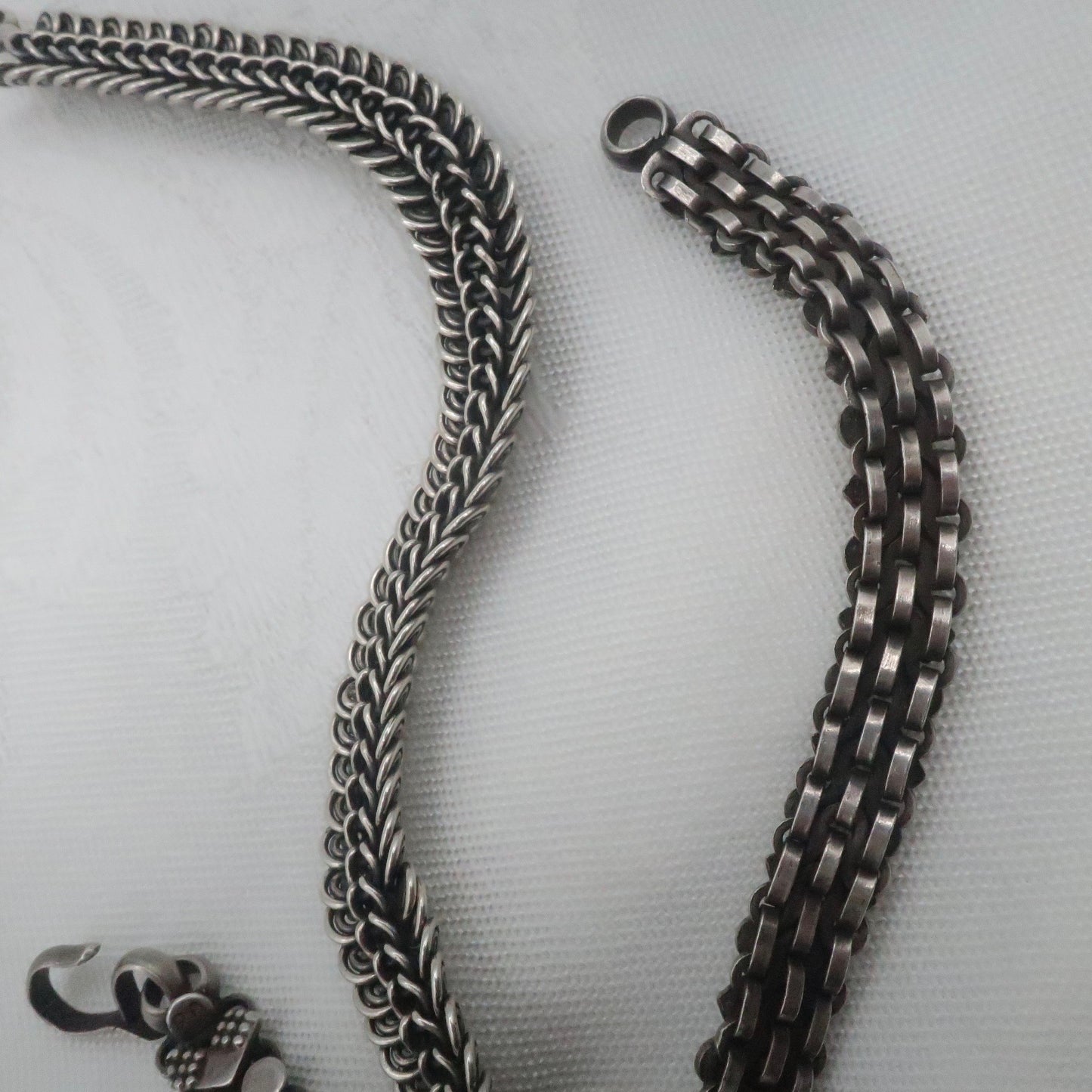 Antique and Vintage Sterling Book Chain Bracelet