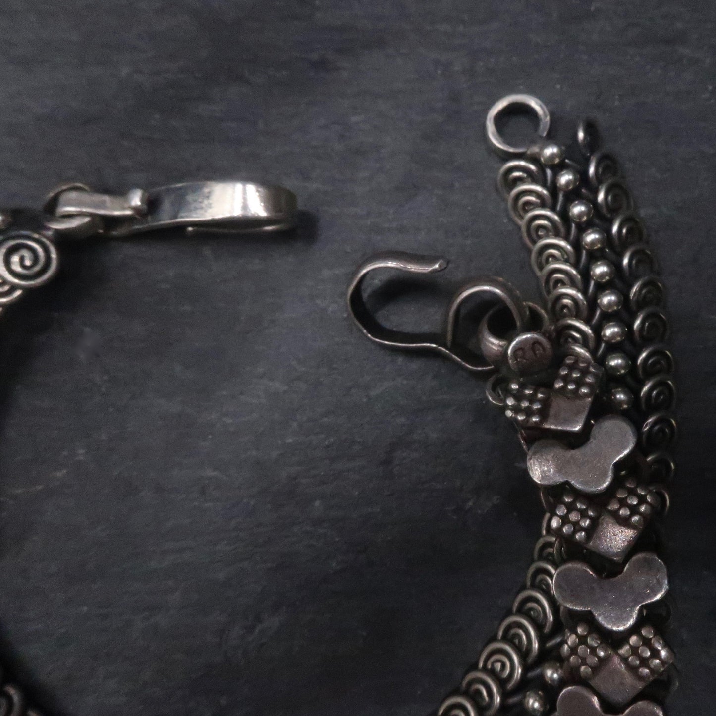Antique and Vintage Sterling Book Chain Bracelet