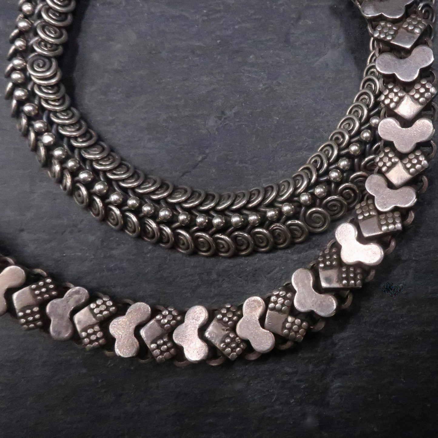 Antique and Vintage Sterling Book Chain Bracelet