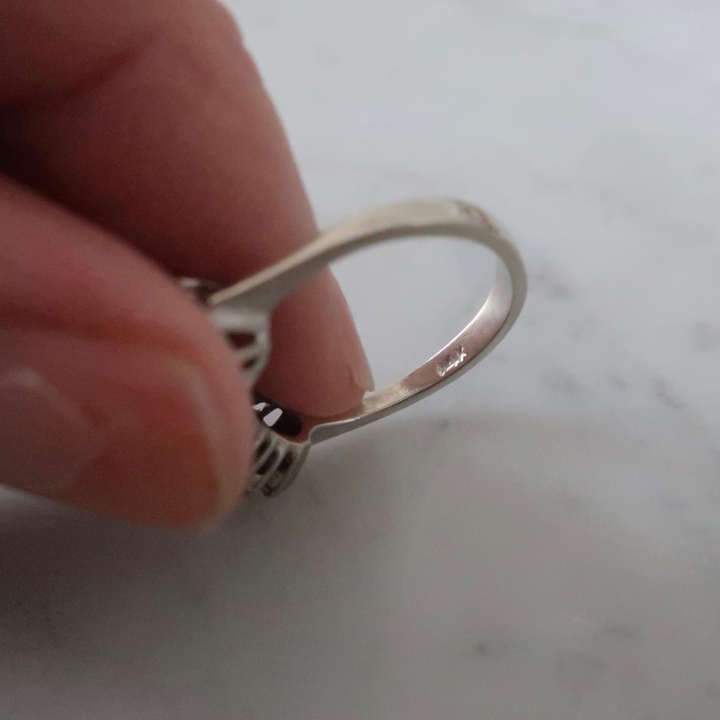 Vintage Diamond and Ruby Flower Band