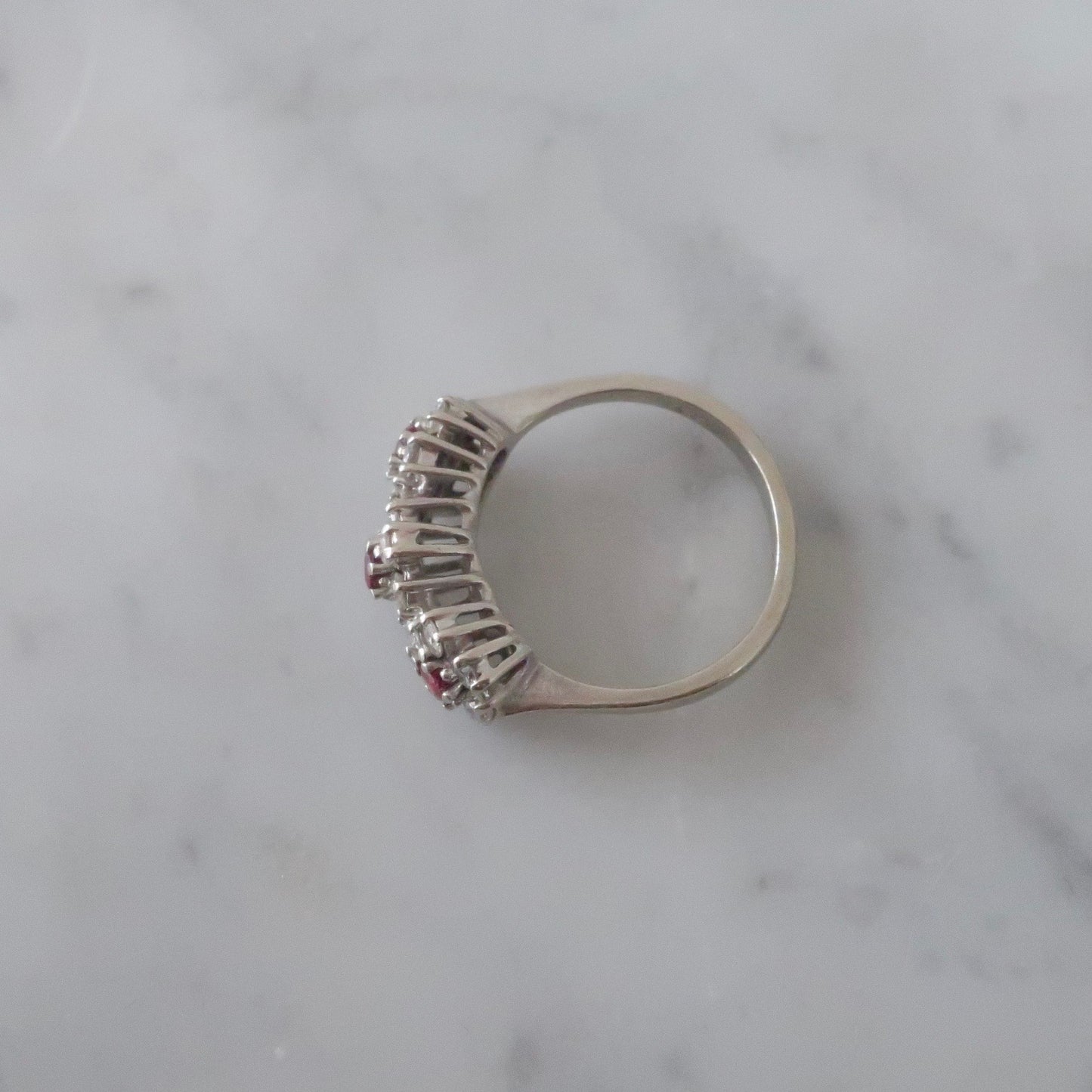 Vintage Diamond and Ruby Flower Band