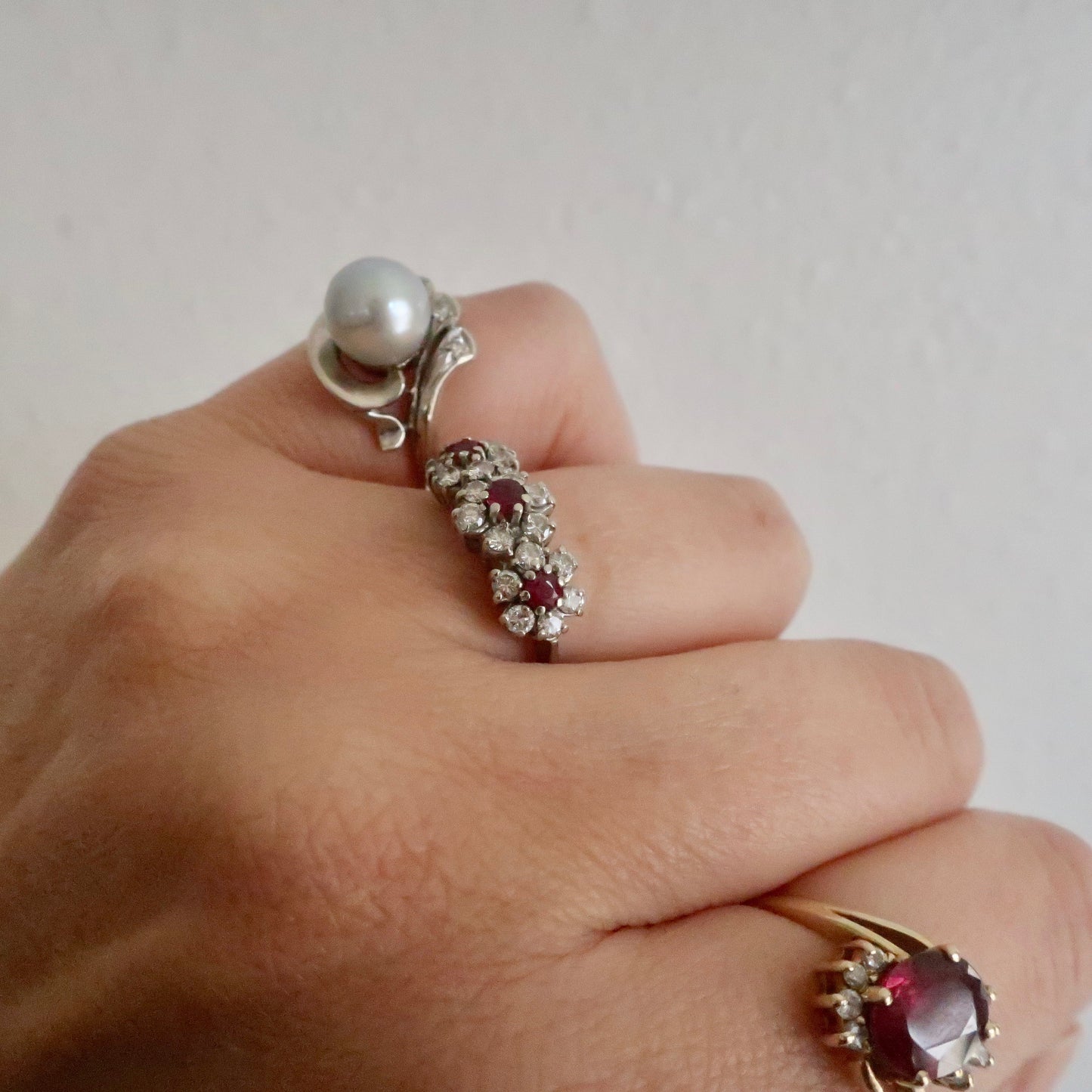 Vintage 1940's Art Deco Pearl Ring