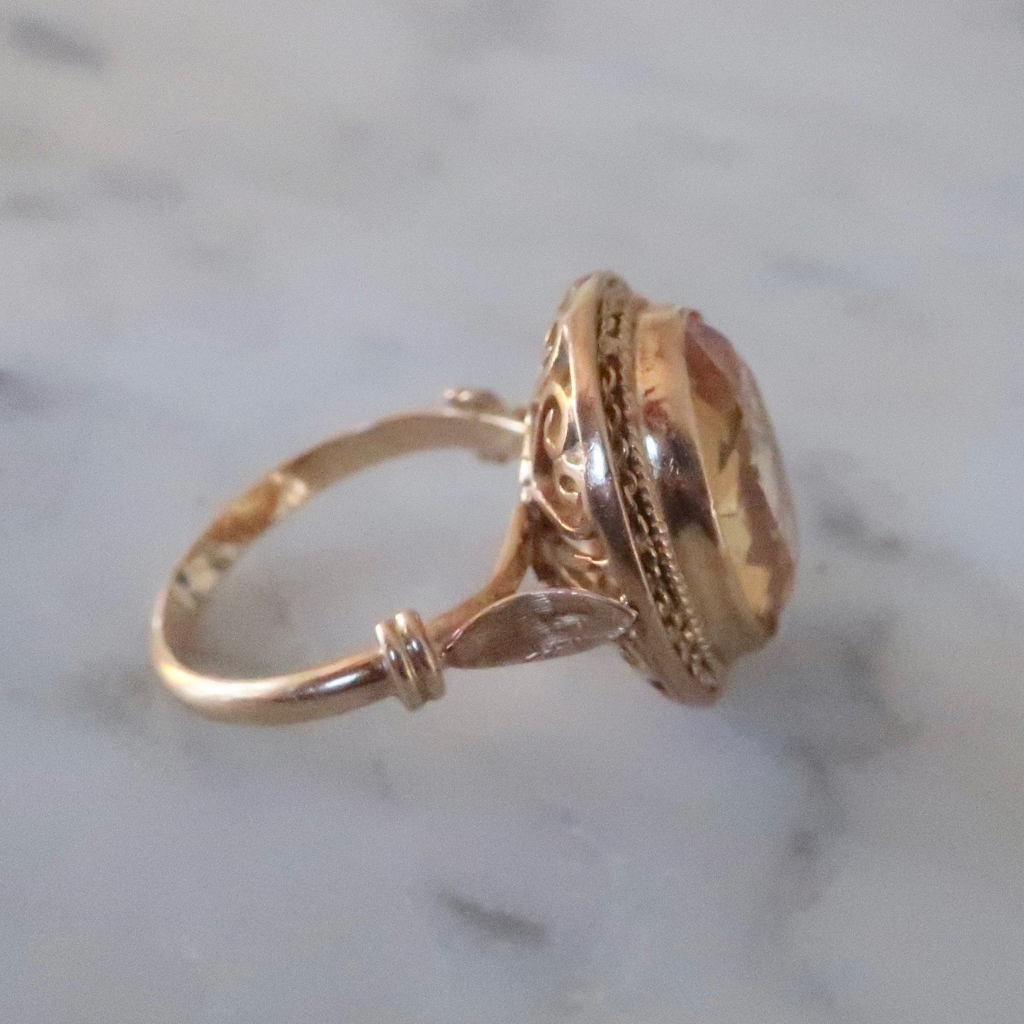 Vintage 18kt Citrine Ring