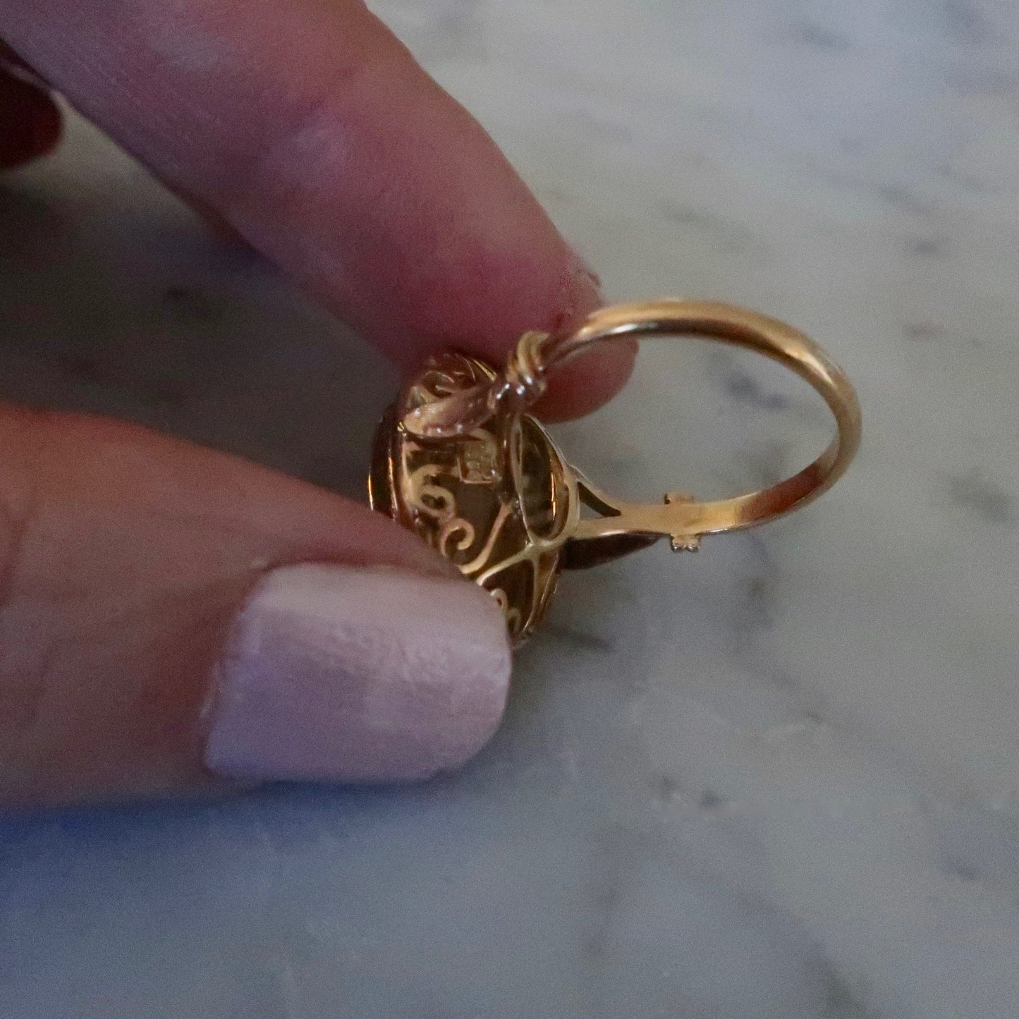 Vintage 18kt Citrine Ring