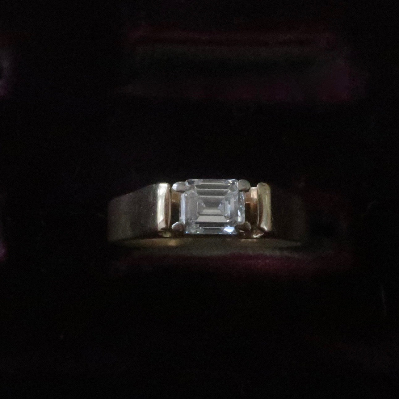 Vintage Modern East to West Diamond Ring