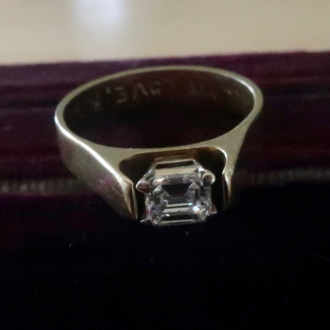 Vintage Modern East to West Diamond Ring