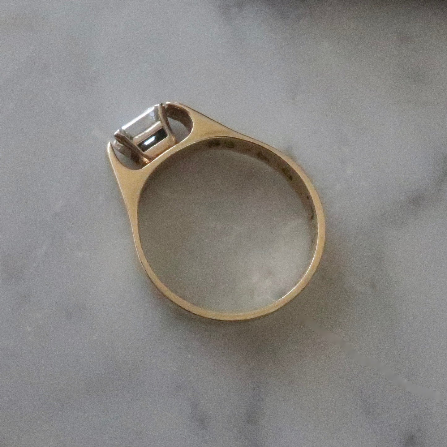 Vintage Modern East to West Diamond Ring