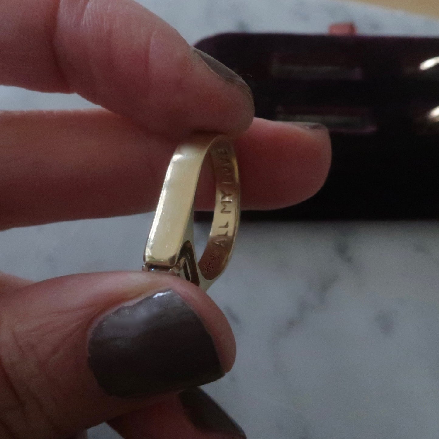 Vintage Modern East to West Diamond Ring