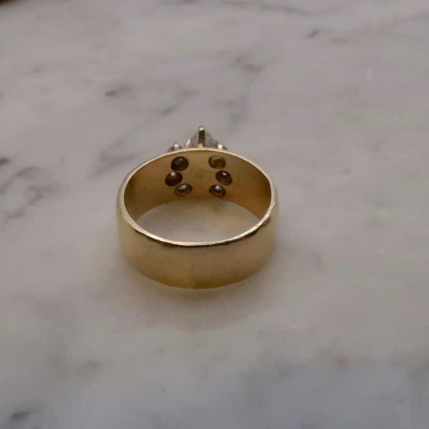 Vintage Wide Band Diamond Ring