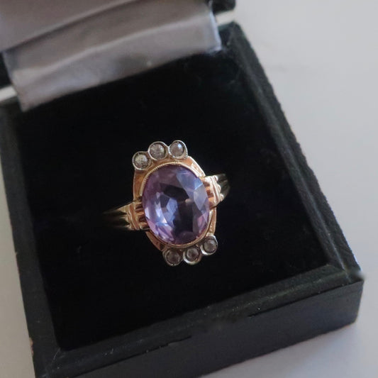 Art Deco Alexandrite Ring