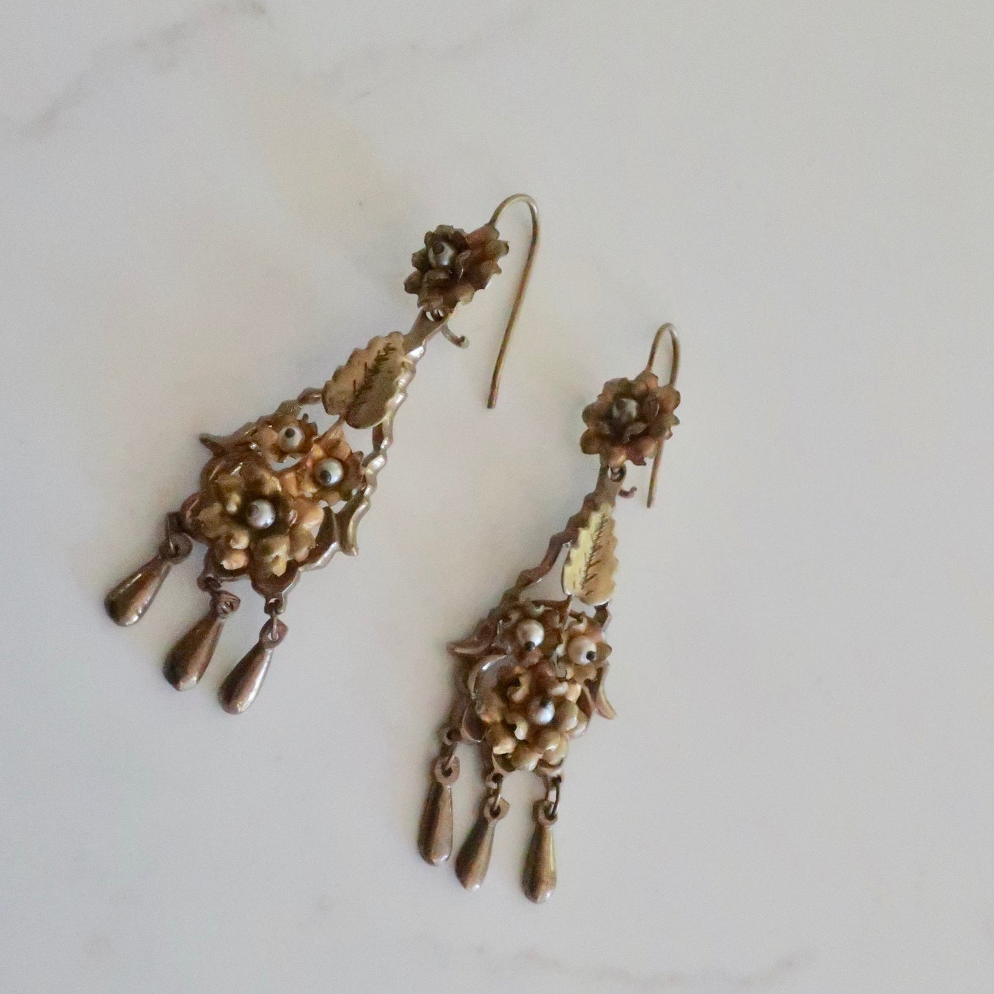 Antique Victorian Spanish Fringe Earrings