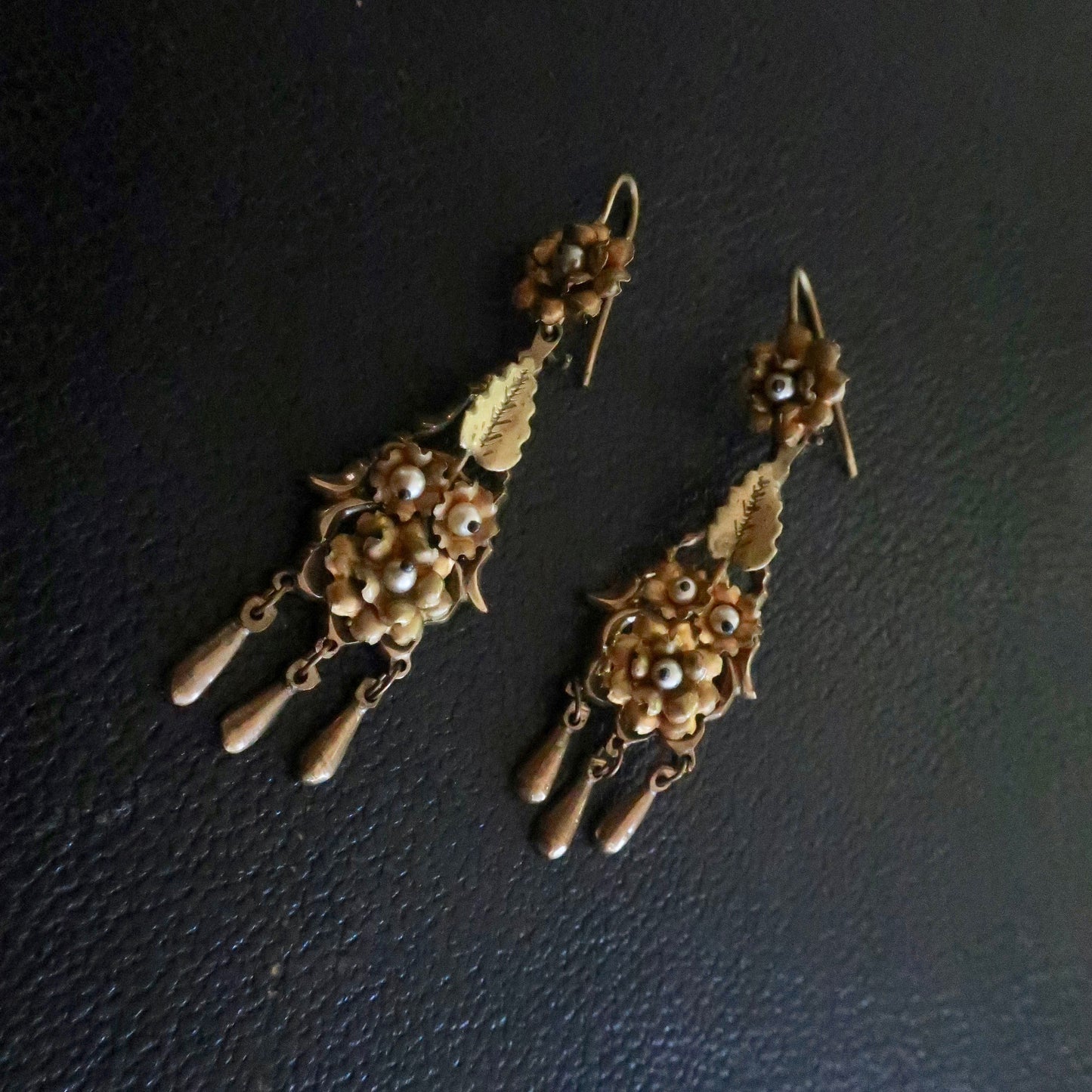 Antique Victorian Spanish Fringe Earrings