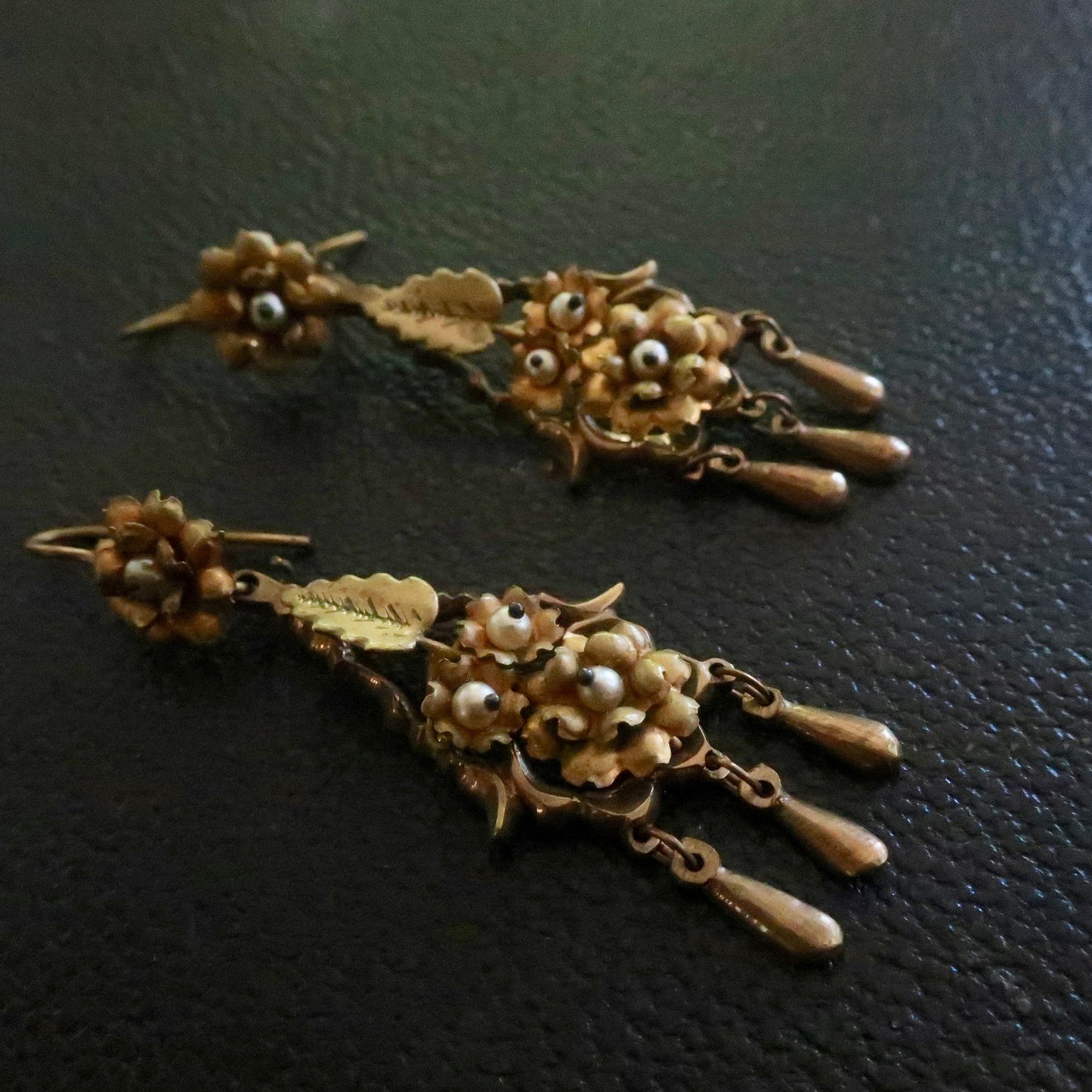 Antique Victorian Spanish Fringe Earrings