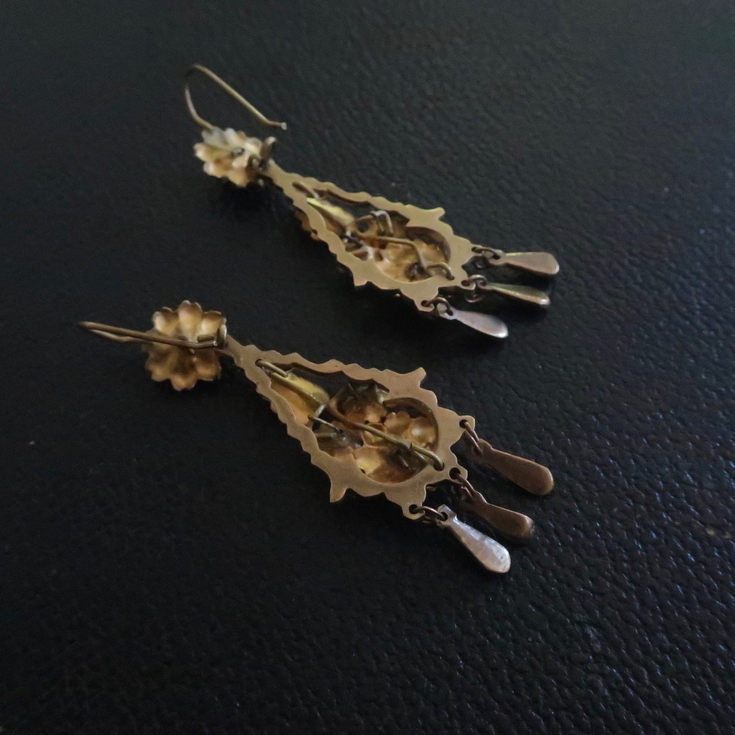Antique Victorian Spanish Fringe Earrings