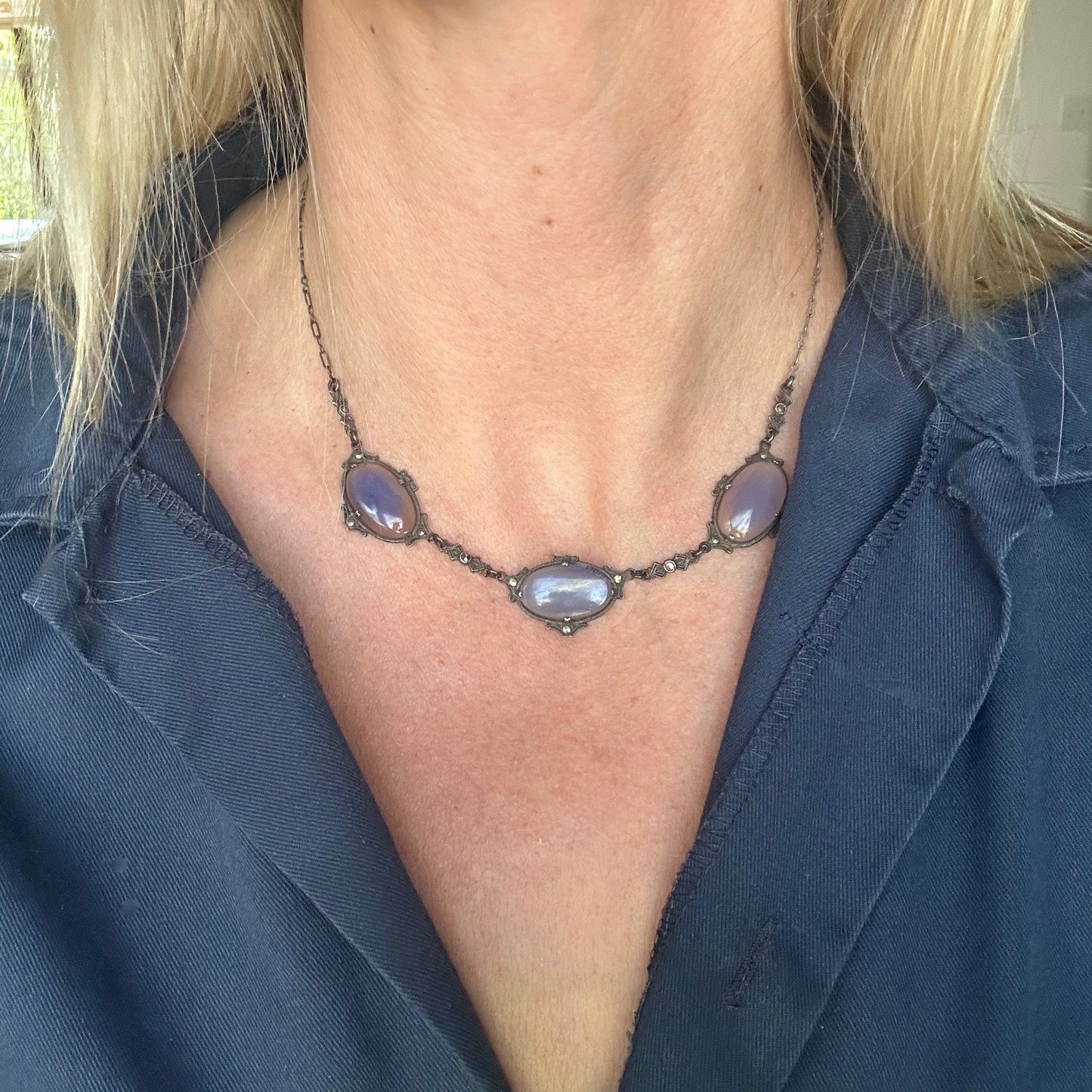 Vintage Chalcedony Necklace