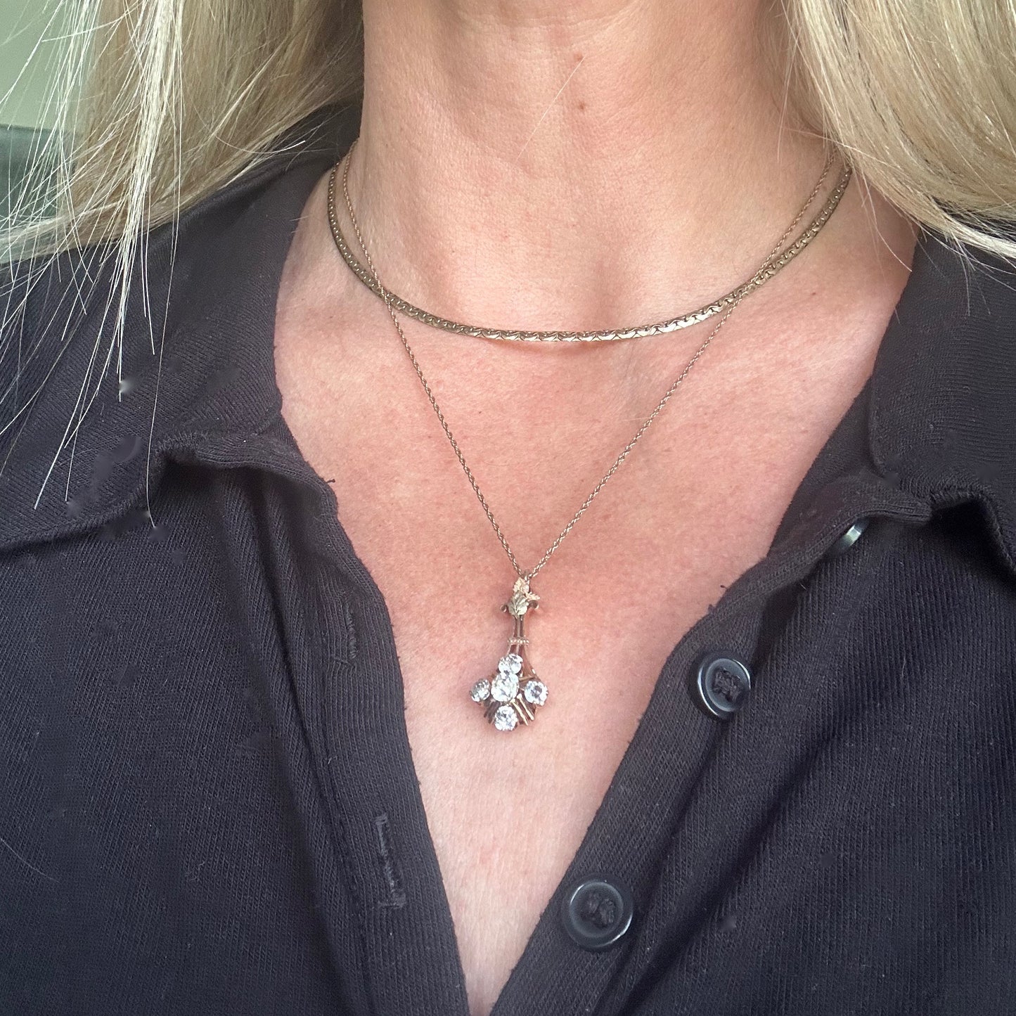 Antique Halley's Comet Pendant Necklace