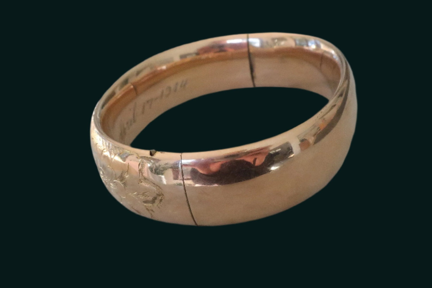 Wide Engraved Bracelet