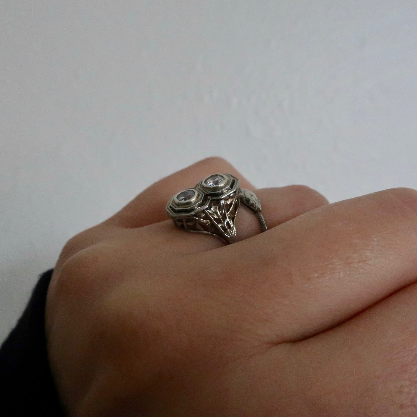 Antique Diamond Filigree Ring